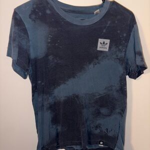 Adidas Men's Short Sleeve Blue Tie-Dye Tee